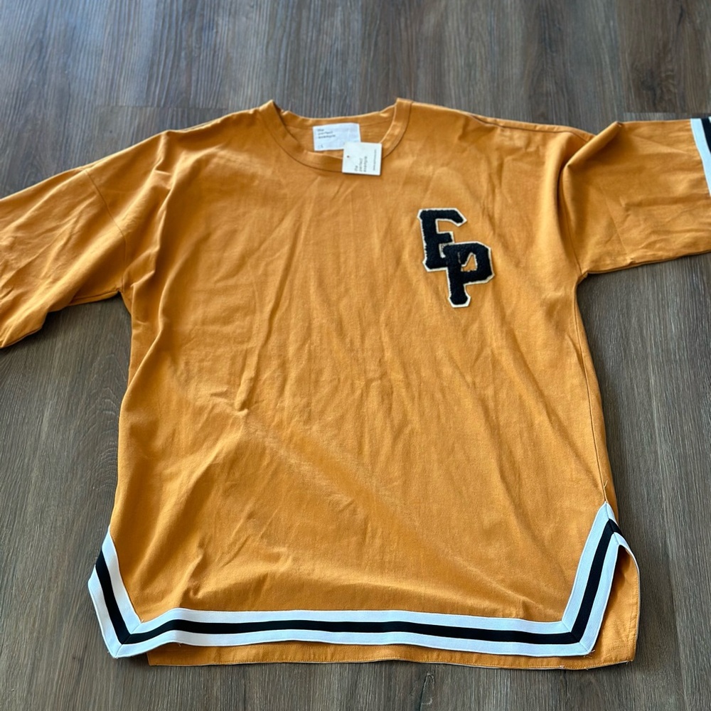 EPTM. Gold jersey trim shirt-NWT